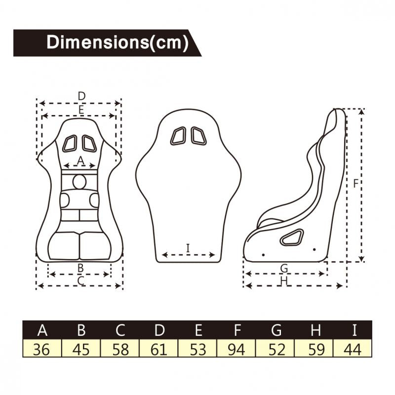 GTL Seat / Size Large (FIA APPROVED)
